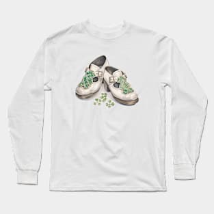 Watercolor St Patricks Day Shoes Long Sleeve T-Shirt